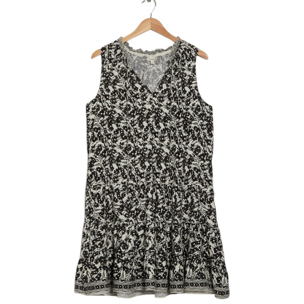 Max Studio Geometric Tiered Linen Dress Size 1X